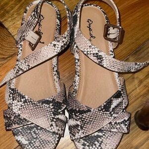 Snake skin sandals